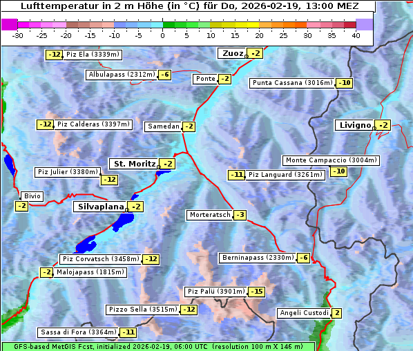 Temperatur, 19. 2. 2026