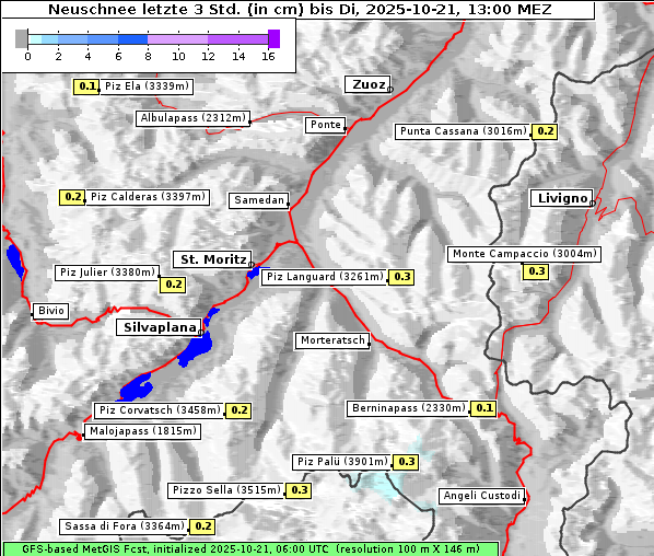 Neuschnee, 21. 10. 2025