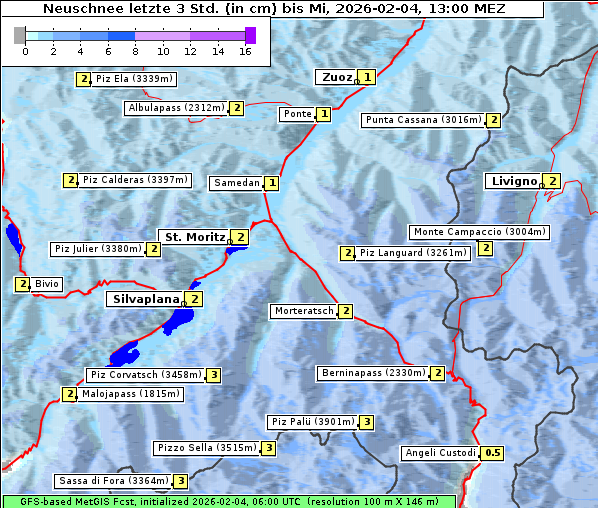 Neuschnee, 4. 2. 2026