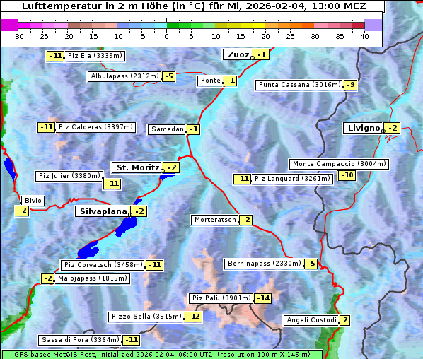 Temperatur, 4. 2. 2026
