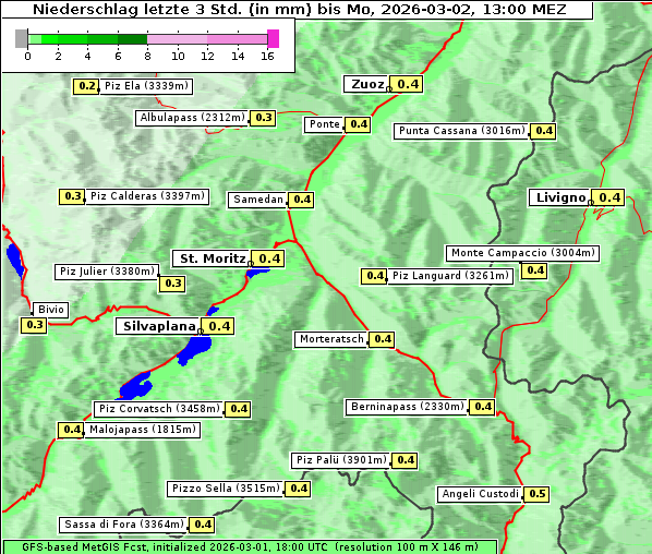 Niederschlag, 2. 3. 2026