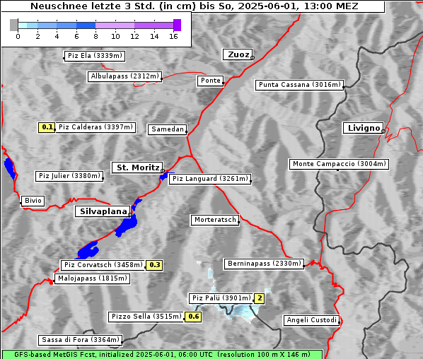 Neuschnee, 1. 6. 2025