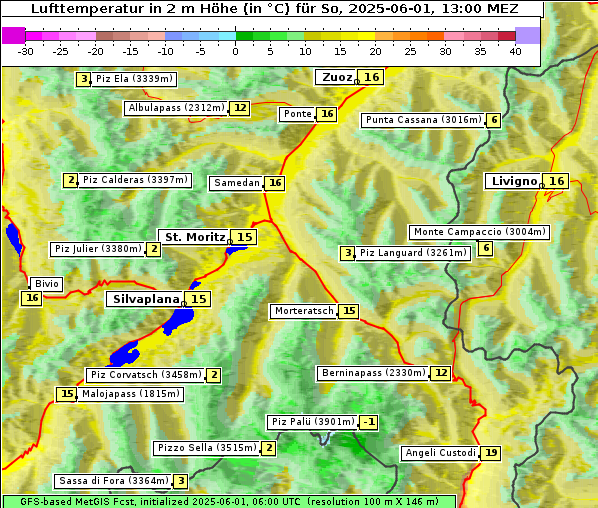 Temperatur, 1. 6. 2025