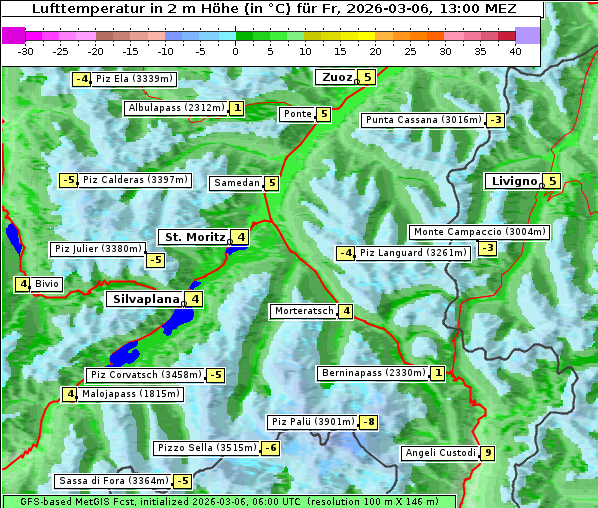 Temperatur, 6. 3. 2026