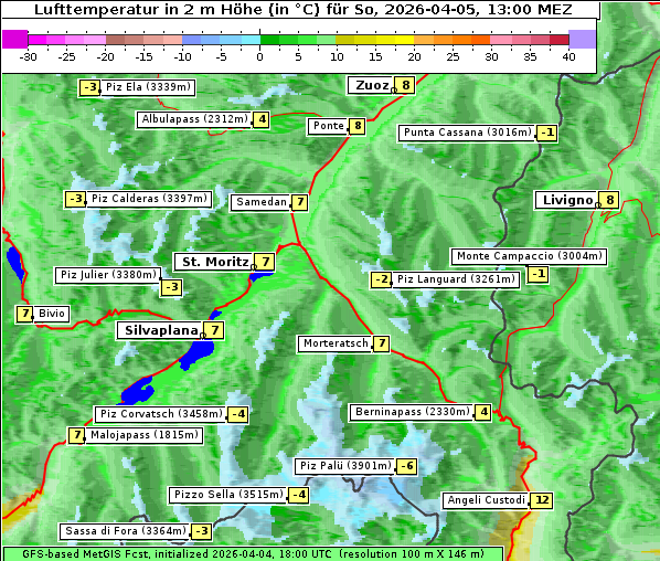 Temperatur, 5. 4. 2026
