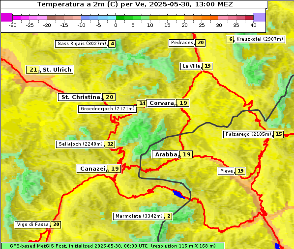 Temperatur, 30. 5. 2025