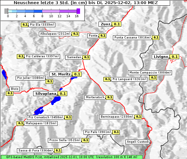 Neuschnee, 2. 12. 2025