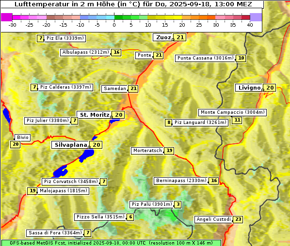 Temperatur, 18. 9. 2025