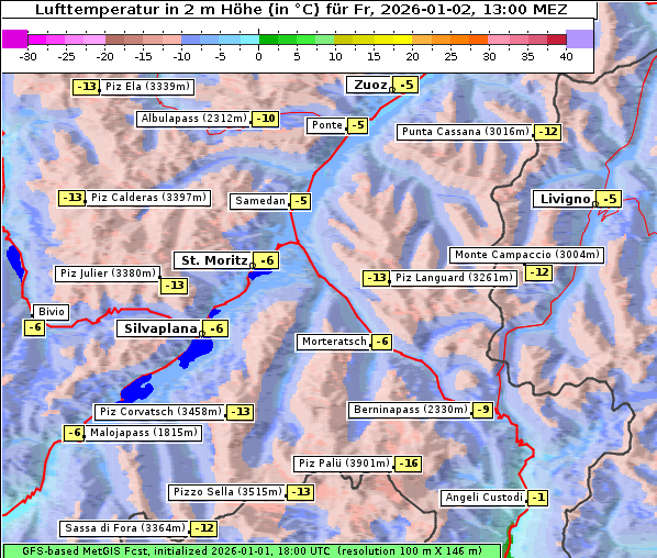 Temperatur, 2. 1. 2026