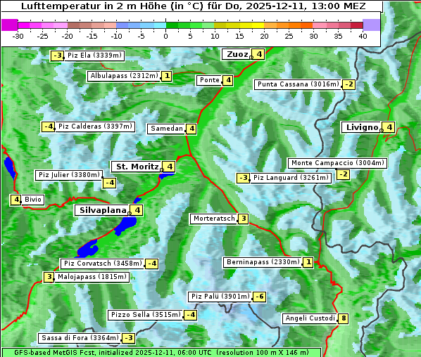 Temperatur, 11. 12. 2025