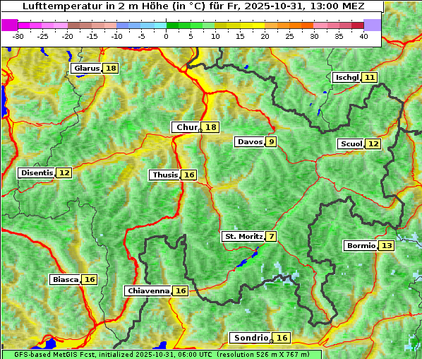 Temperatur, 31. 10. 2025