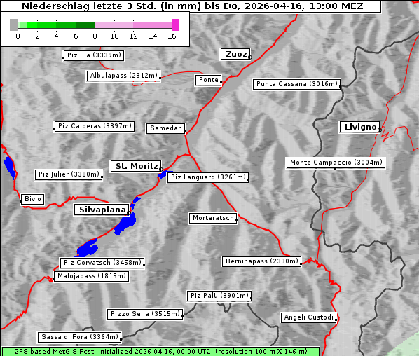 Niederschlag, 16. 4. 2026