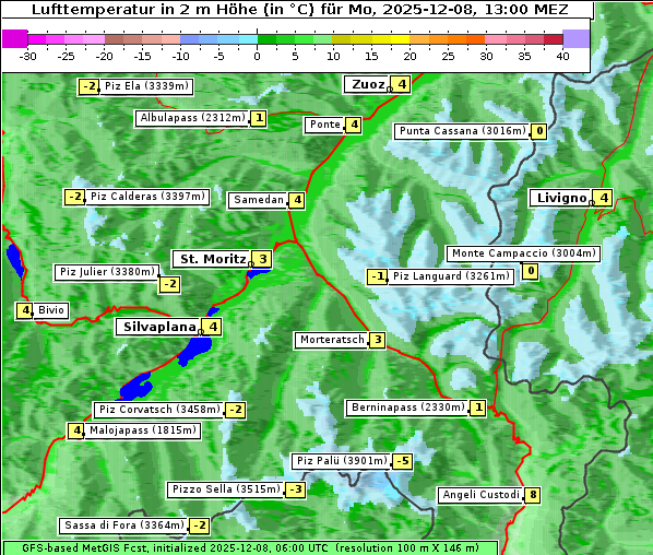 Temperatur, 8. 12. 2025