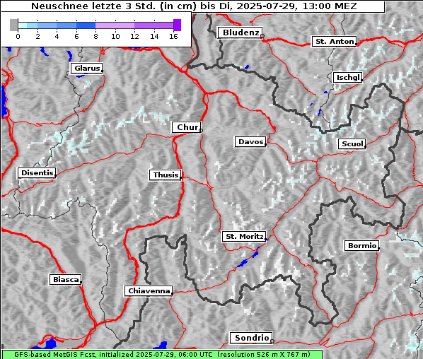 Neuschnee, 29. 7. 2025