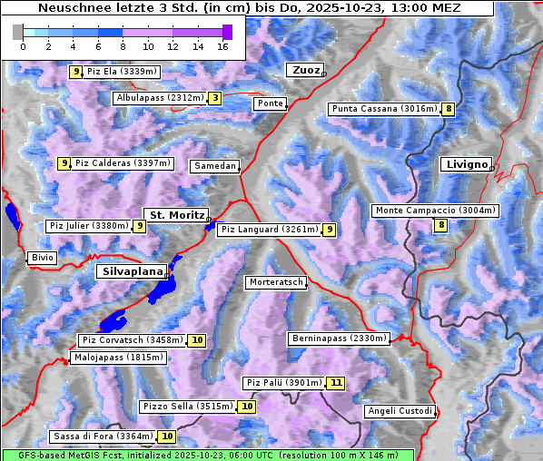 Neuschnee, 23. 10. 2025
