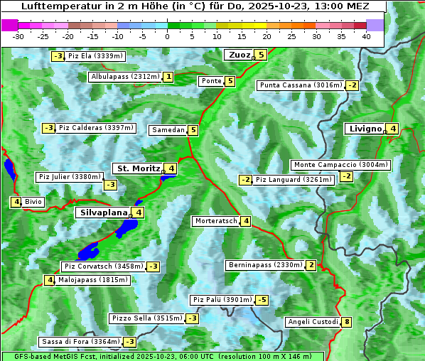 Temperatur, 23. 10. 2025