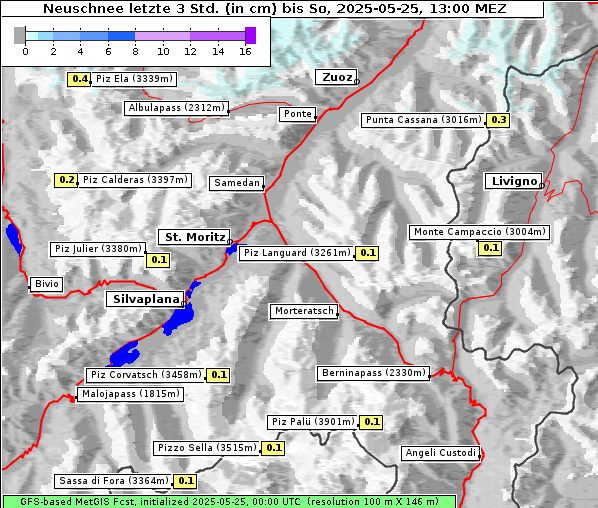 Neuschnee, 25. 5. 2025