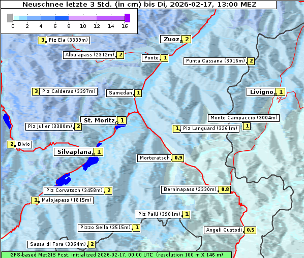 Neuschnee, 17. 2. 2026