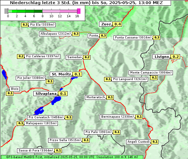 Niederschlag, 25. 5. 2025