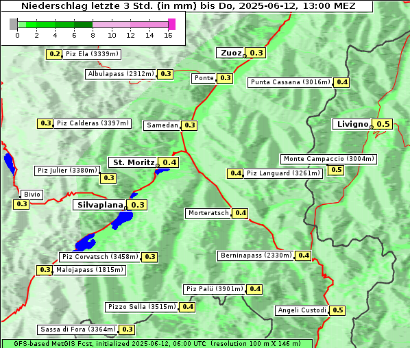 Niederschlag, 12. 6. 2025