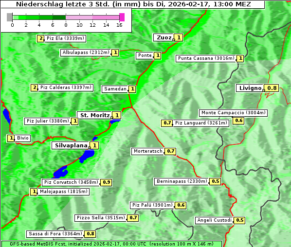 Niederschlag, 17. 2. 2026