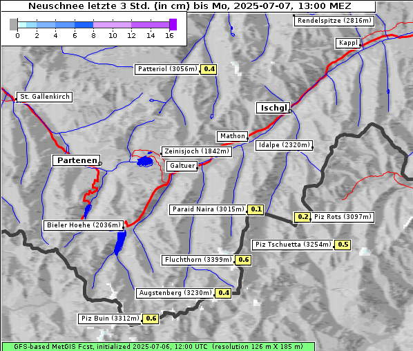 Neuschnee, 7. 7. 2025