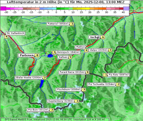 Temperatur, 8. 12. 2025