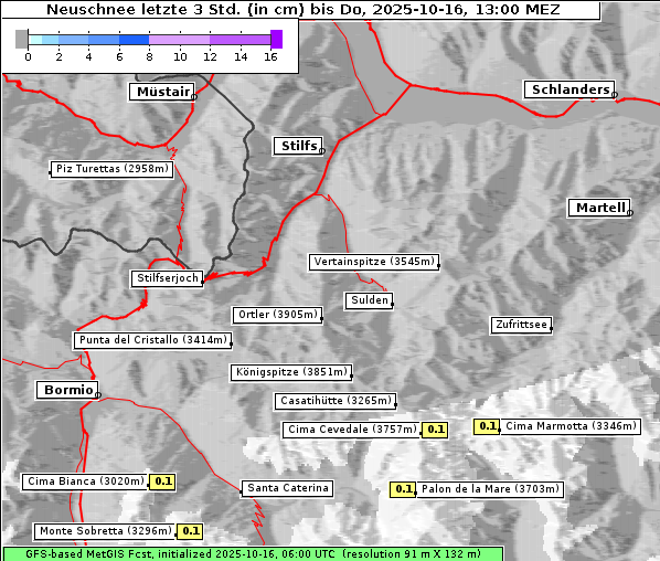 Neuschnee, 16. 10. 2025