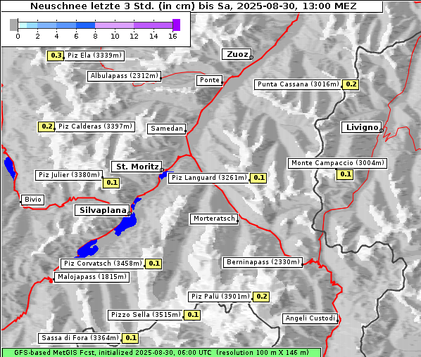 Neuschnee, 30. 8. 2025
