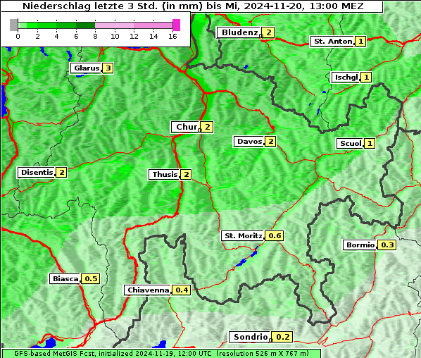 Niederschlag, 20. 11. 2024