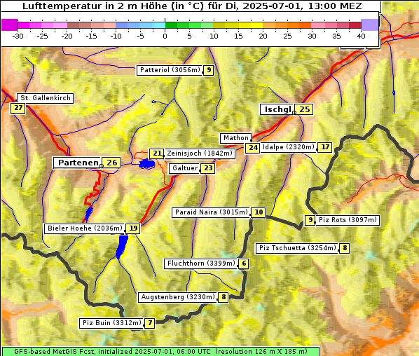Temperatur, 1. 7. 2025