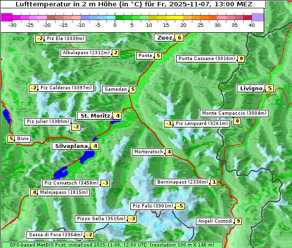 Temperatur, 7. 11. 2025