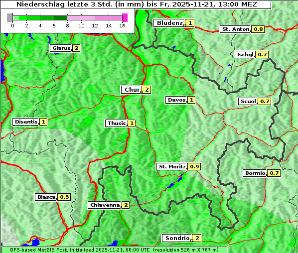 Niederschlag, 21. 11. 2025