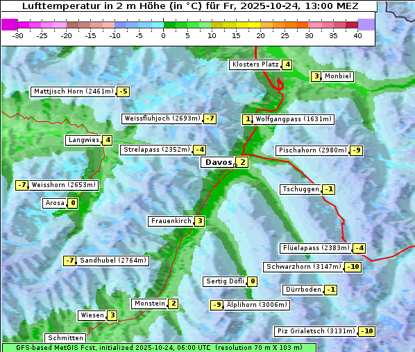 Temperatur, 24. 10. 2025