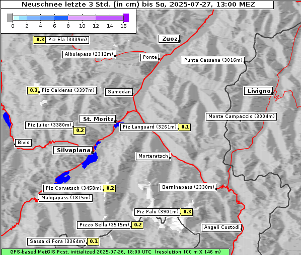 Neuschnee, 27. 7. 2025