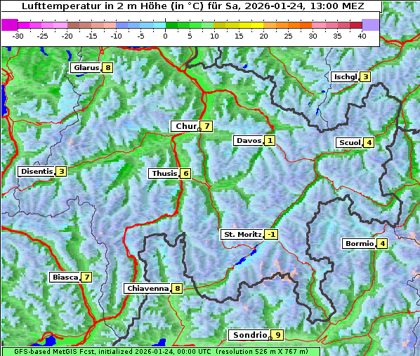 Temperatur, 24. 1. 2026