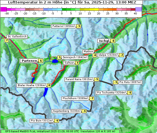 Temperatur, 29. 11. 2025
