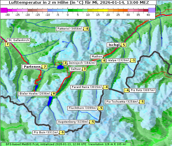 Temperatur, 14. 1. 2026