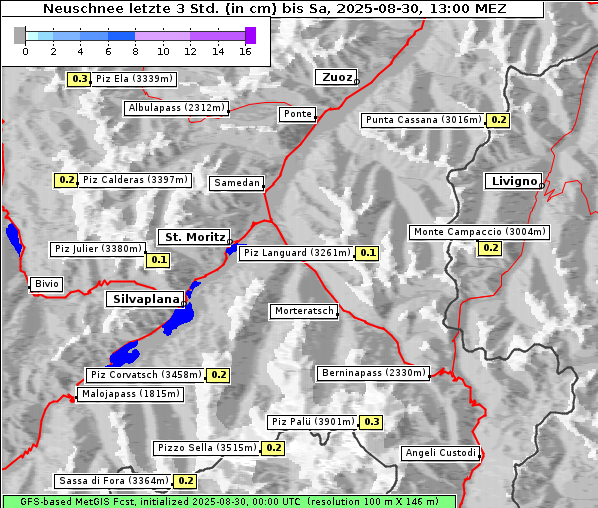 Neuschnee, 30. 8. 2025