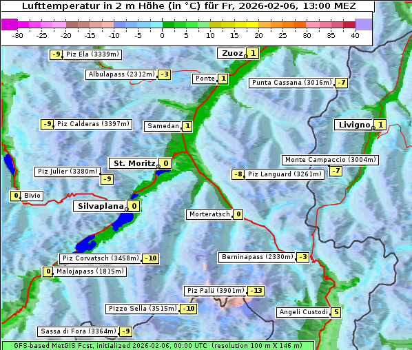 Temperatur, 6. 2. 2026