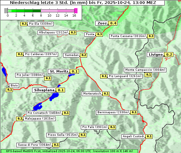 Niederschlag, 24. 10. 2025