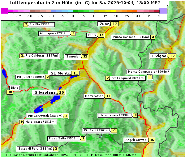 Temperatur, 4. 10. 2025