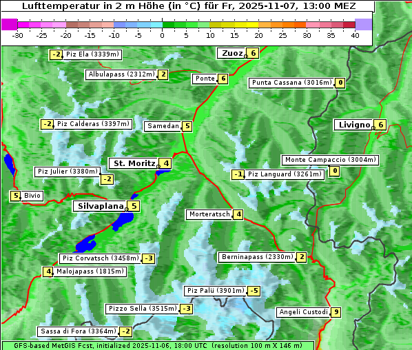 Temperatur, 7. 11. 2025