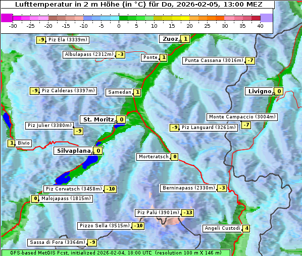Temperatur, 5. 2. 2026