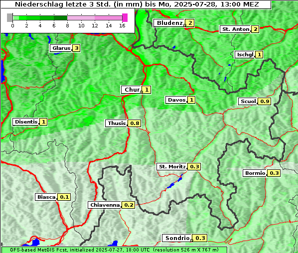 Niederschlag, 28. 7. 2025