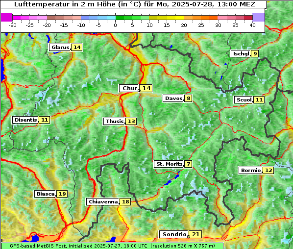 Temperatur, 28. 7. 2025