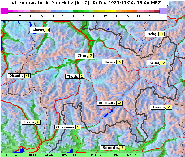 Temperatur, 20. 11. 2025