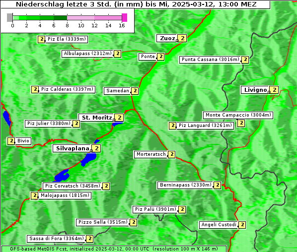 Niederschlag, 12. 3. 2025