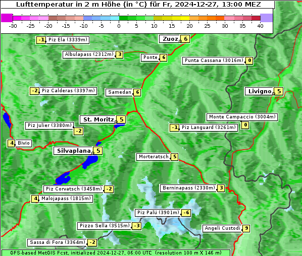 Temperatur, 27. 12. 2024