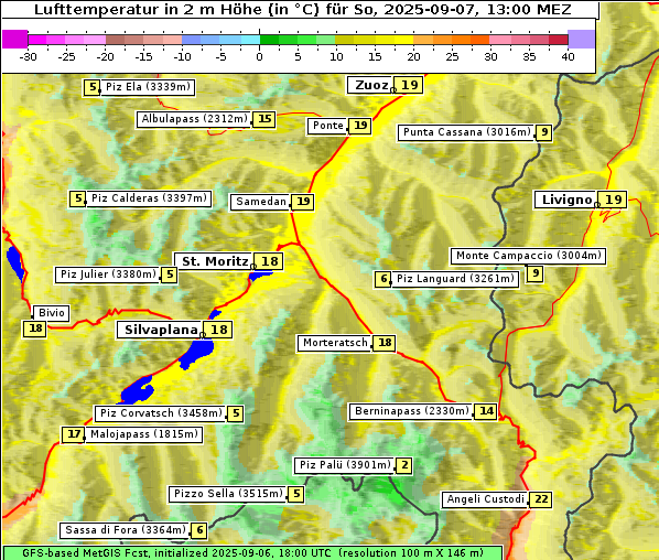 Temperatur, 7. 9. 2025